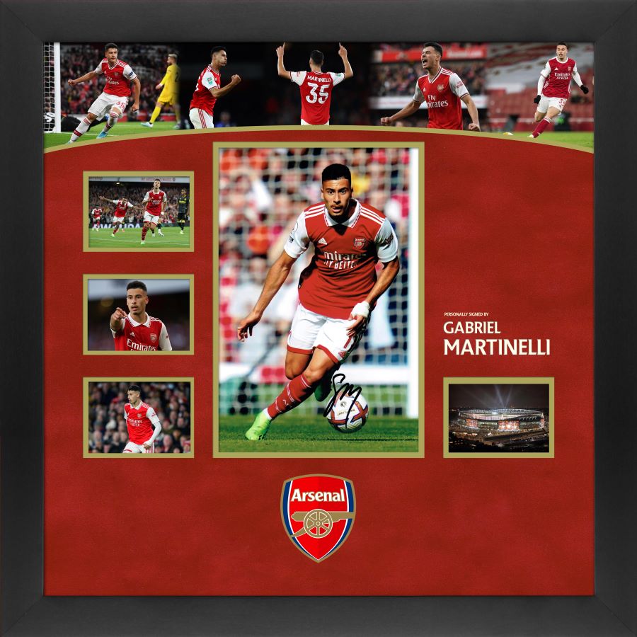 Gabriel Martinelli 12x8 Photograph Framed Display - Memorabilia Framers Shop